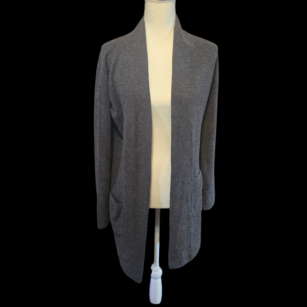 Vineyard Vines Gray Open-Front Cashmere Cardigan Sweater